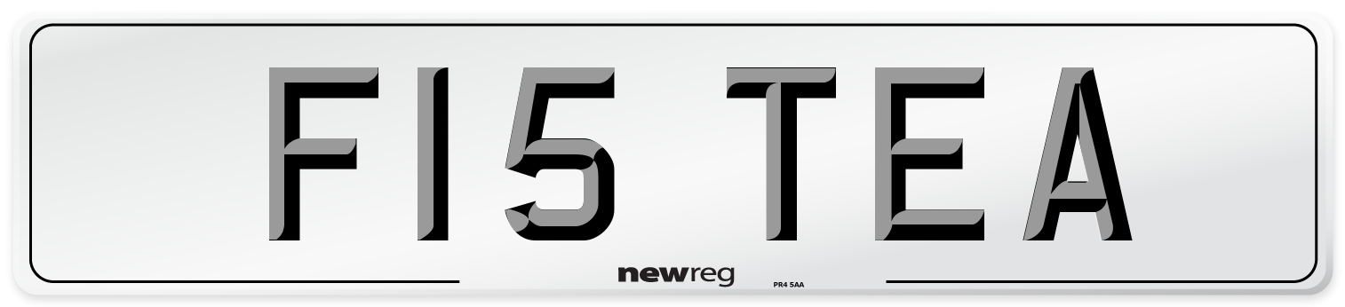 F15 TEA Number Plate from New Reg